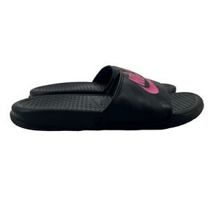 Nike Benassi JDI Slides Womens 7 Black Slip On Open Toe Post-Workout Sandals